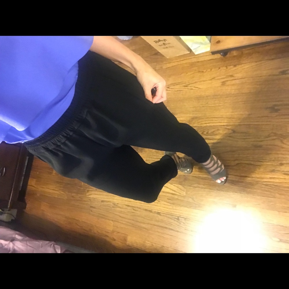 J Crew black harem dress pants. So cute!!